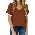 thumbnail image 1 of frariair Soft Loose Fit Basic Tee With Comfort Stretch Fabric Ideal For Warm Weather Activities And Everyday Layering Brown, 1 of 4