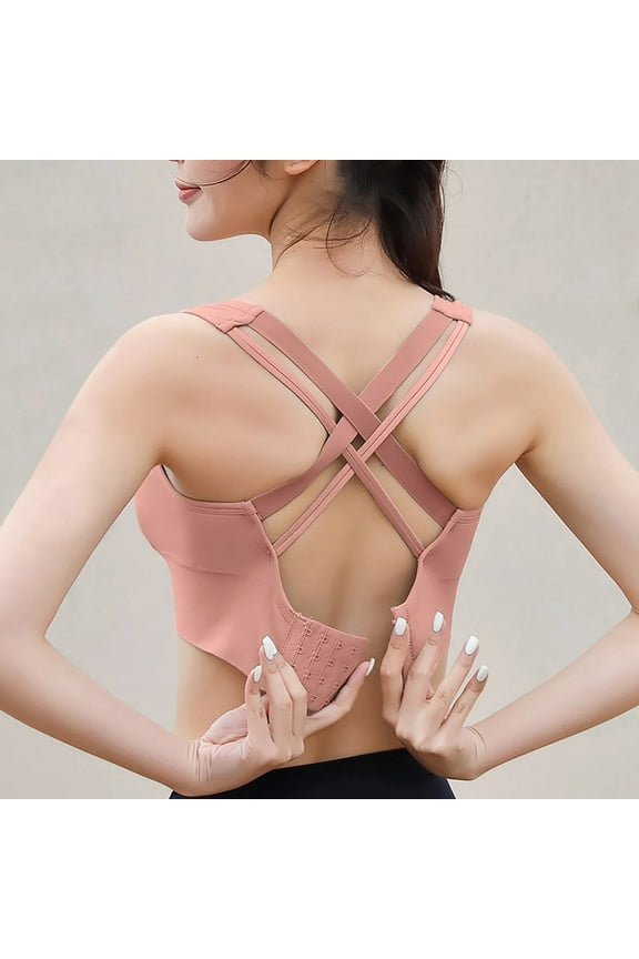 Sports Bras for Women High Impact Bra Back Cups Hook And Closure Support Running Bras