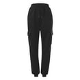 thumbnail image 1 of frariair Straight Leg Pants for Women Thin High Waisted Loose Sweatpants Comfortable With Pockets Casual Black, 1 of 3