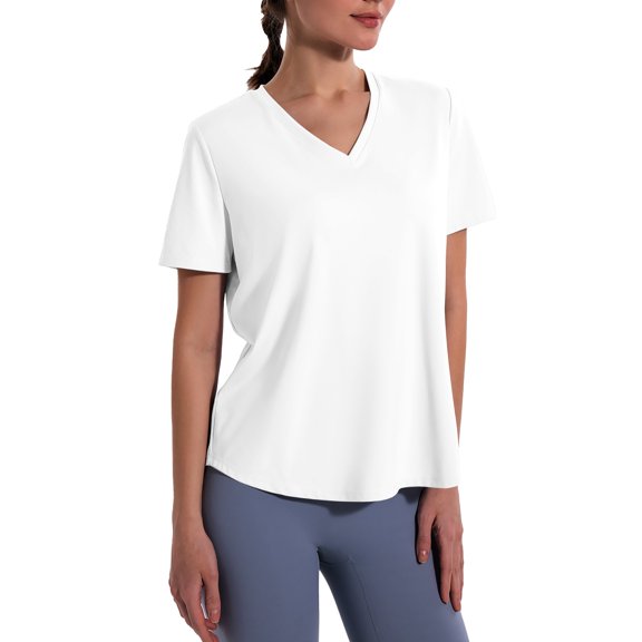 frariair ​Sweat-Wicking Fitness Shirt Featuring Body Contouring Compression Ideal For Trail Running Endurance​ White
