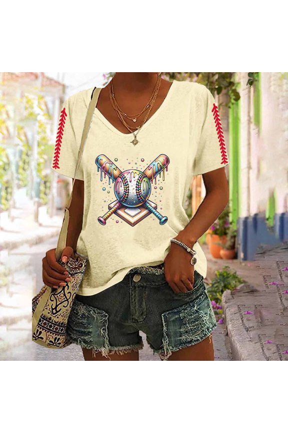 ​Team Spirit Graphic Top Featuring Performance Fabric Perfect For Sports Bar Outings And Fan Merchandise​ Beige