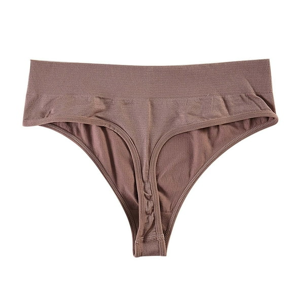 frariair Thongs for Women High Waisted Bikini Underwear Smooth Hipster Breathable Ladies Seamless Underwear for Women