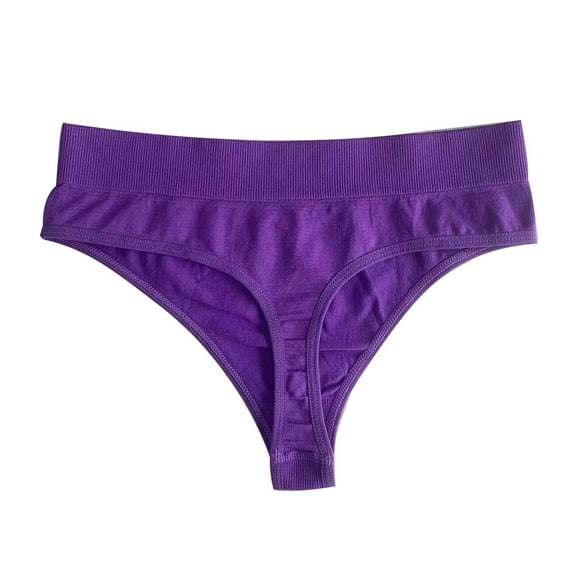 frariair Thongs for Women High Waisted Bikini Underwear Smooth Hipster Breathable Ladies Seamless Underwear for Women
