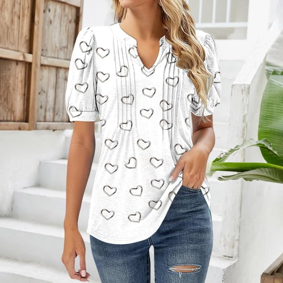 frariair ​Trendy V-Neck Blouse Featuring Lightweight Stretch Fabric Perfect For Concert Wear And Travel​ White