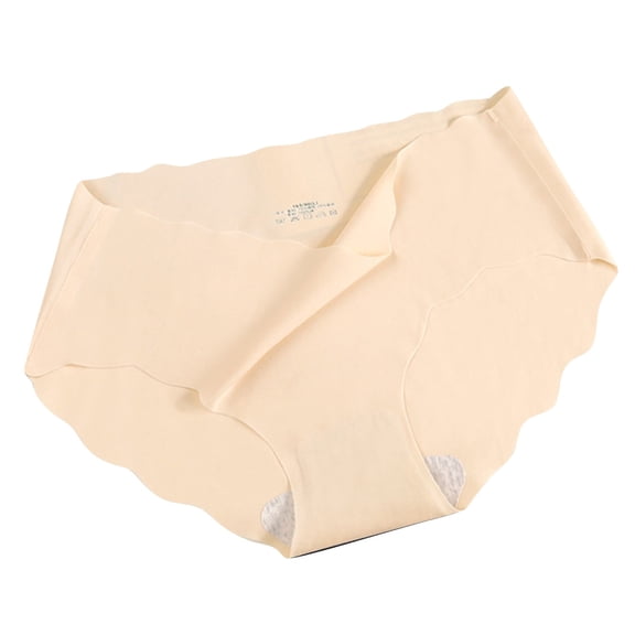 frariair Underwear for Women Ice Silk Seamless Corrugated Mid Rise Cotton Crotch Sexy Hip Lifting Briefs Breathable Briefs