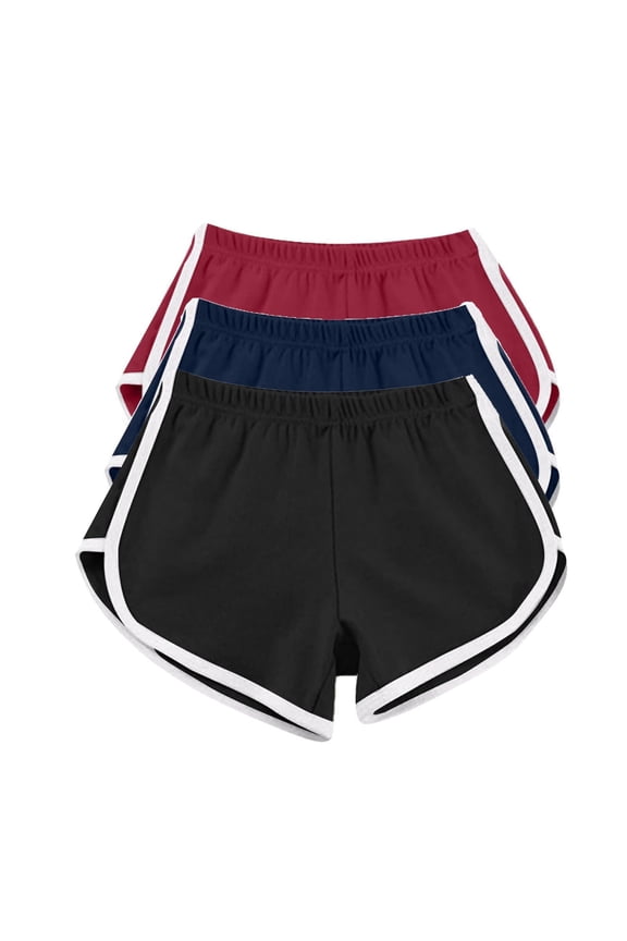 Value Pack Women's Breathable Workout Shorts 3 Piece Set Yoga Running Gym Stretch Athletic Shorts Coloful#6