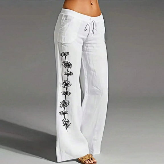 frariair Wide Leg Pants for Womens Palazzo High Waisted Pant Smocked Pleated Loose Fit Casual Trousers Black