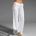 thumbnail image 1 of frariair Wide Leg Pants for Womens Palazzo High Waisted Pant Smocked Pleated Loose Fit Casual Trousers White, 1 of 3