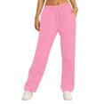 thumbnail image 1 of frariair Wide Leg Sweatpants for Women Baggy Lounge Pants Athletic High Waisted Sweat Pants Oversized Joggers with Pockets Pink 1 PC, 1 of 6