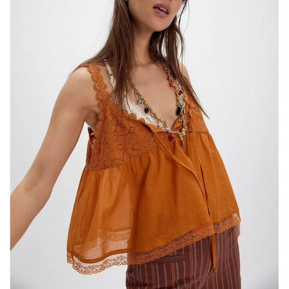 frariair ​Women's Boho Sleeveless Vest Featuring Flowy Fabric Perfect For Youthful Outings And Music Festival Excitement​ Brown