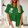 thumbnail image 1 of frariair Women's Business Casual Button Down Top Rayon Blend Wrinkle Resistant Office Wear For Teachers And Administrators Green, 1 of 4