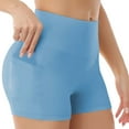 thumbnail image 1 of frariair ​Women's Compression Workout Shorts With Tummy Control Panel And Breathable Mesh For High Intensity Training​ Light Blue, 1 of 5