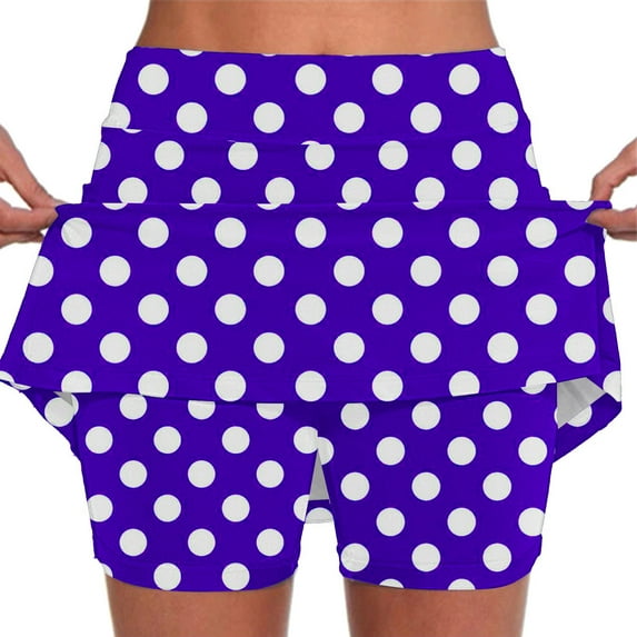 frariair Women's Flowy Athletic Skorts With Elastic Waist Functional Pockets Lightweight Lounge Wear For Pilates And Walking Purple