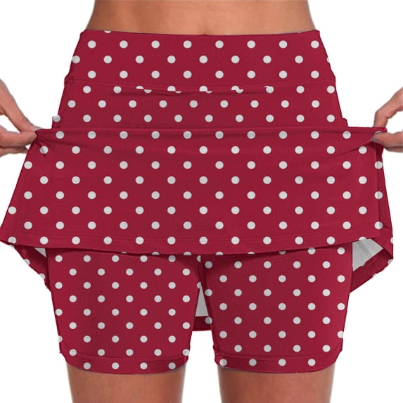 frariair Women's Flowy Athletic Skorts With Elastic Waist Functional Pockets Lightweight Lounge Wear For Pilates And Walking Watermelon Red