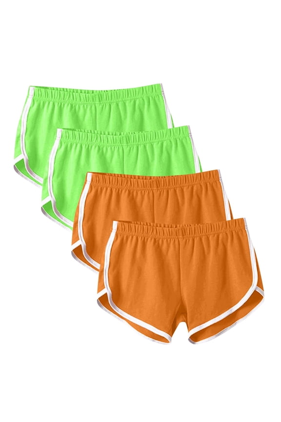 Women's Multipack Dolphin Hem Workout Shorts Summer Activewear Stretchy Soft Lounge Essential Value Bundle Short Sets Sky Blue