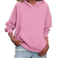 thumbnail image 1 of frariair Women's Oversized Fleece Hoodie Pullover Long Sleeve Sweatshirt With Kangaroo Pocket Drop Shoulder Casual Top Pink S, 1 of 7