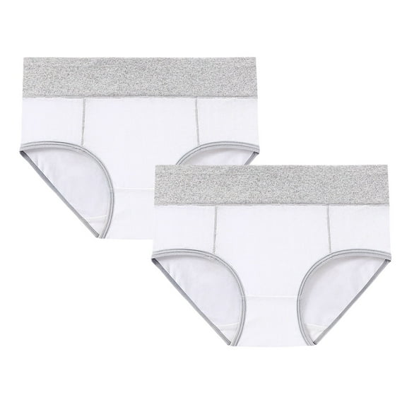 frariair Women's Soft Stretch Underpants 2-Pack for Daily Wear White