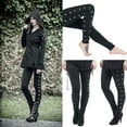 thumbnail image 1 of frariair Womens Pants Side Black Pans Up Leggings Women Fashion Trousers Gothic Lace Lady Pants Black 1 PC, 1 of 4
