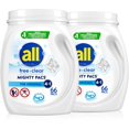 thumbnail image 1 of free clear, Original, MIGHTY PACS Laundry Detergent Pacs for Sensitive Skin, Unscented and Hypoergenic, 66 Count (Pack of 2), 1 of 5