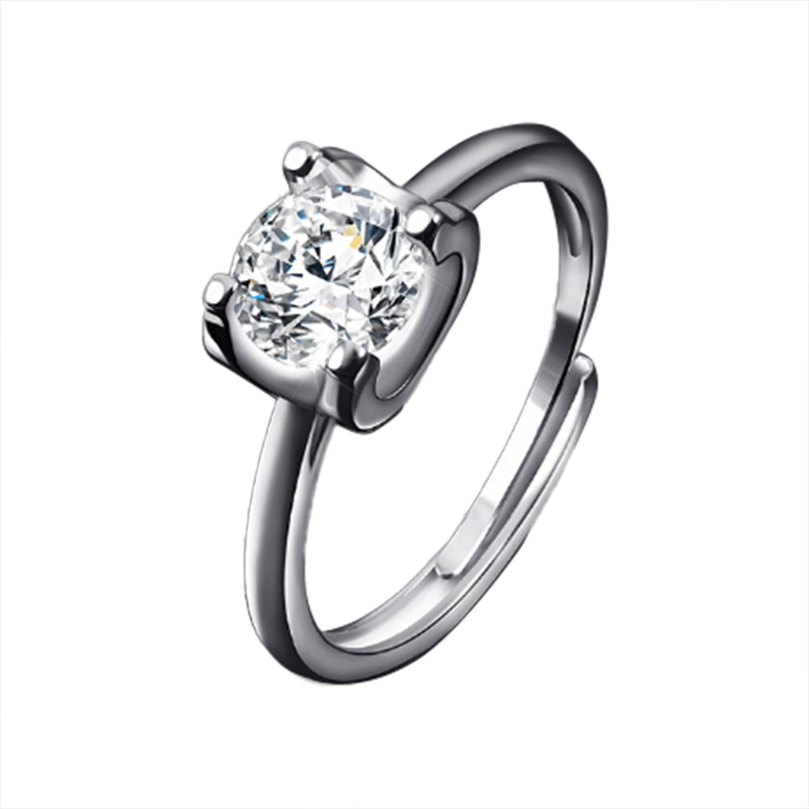 14k White Gold Over Men's 1 ct Round Diamond Pinky Wedding Band Engagement  Ring | eBay