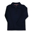 thumbnail image 1 of french toast big girls' l/s fitted knit polo with picot collar (sizes 7 - 20), 1 of 1