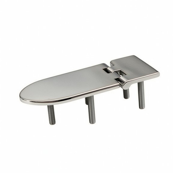 freneci 2 Pack 316 Stainless Steel Oval Hinge Foldable Marine Hardware with Threaded Studs for Boat Builders and Saltwater Vessels