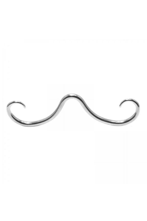 5xMustache Nose Unique Mustache Septum for Wedding Party Anniversary Steel Color
