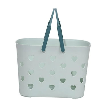 freneci Beach Tote Bag Storage Bag Travel Bag with Holes Love Heart Shower Organizer green