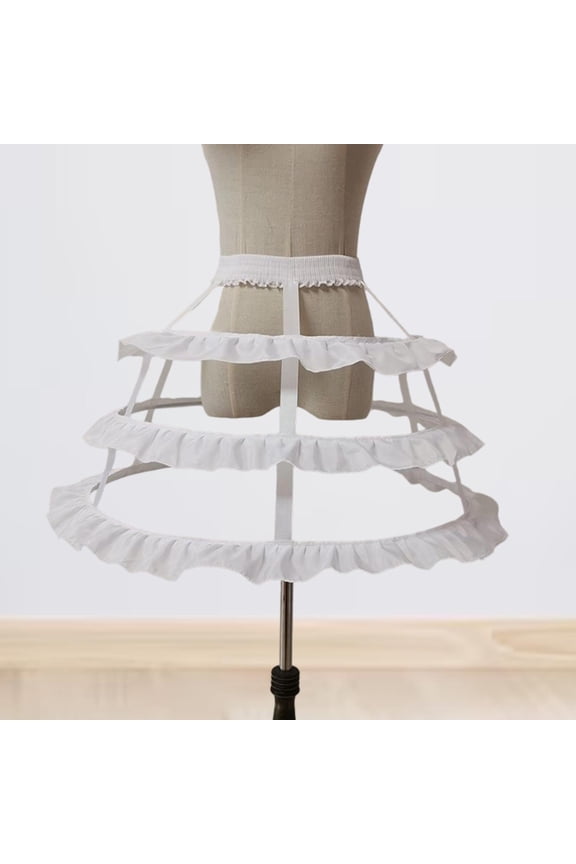 Cage Hoop Skirt Petticoat Liner Women Hoops Pannier Petticoat for Dress Prom