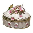 thumbnail image 1 of freneci Cherry Blossoms Jewelry Box Enamel Trinket Box Collectible Jewelry Organizer White, 1 of 8