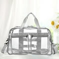 thumbnail image 1 of freneci Clear Tote Bag Lightweight Shoulder Bag for Travel Concert Beach Music Festival Light Gray, 1 of 8