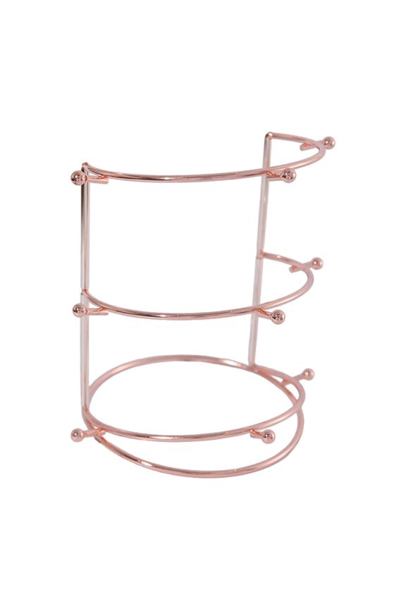 Crown Display Stand Sturdy Storage Rack for Shopping Centers Shop Exhibition rose gold 3 tier