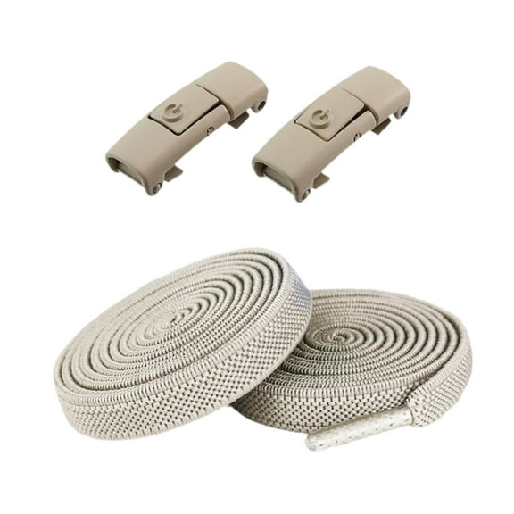 freneci Elastic Shoelaces Comfortable Men Women Kids Adults Shoelaces Beige