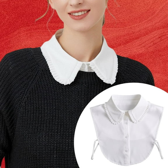 freneci Fake Collar False Collar for Women Professional Suit Accessories Faux Collar White