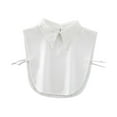 thumbnail image 1 of freneci False Collar Accessory Shawl Lapel Collar for Sweater Shirts Formal Uniforms White without Button, 1 of 8