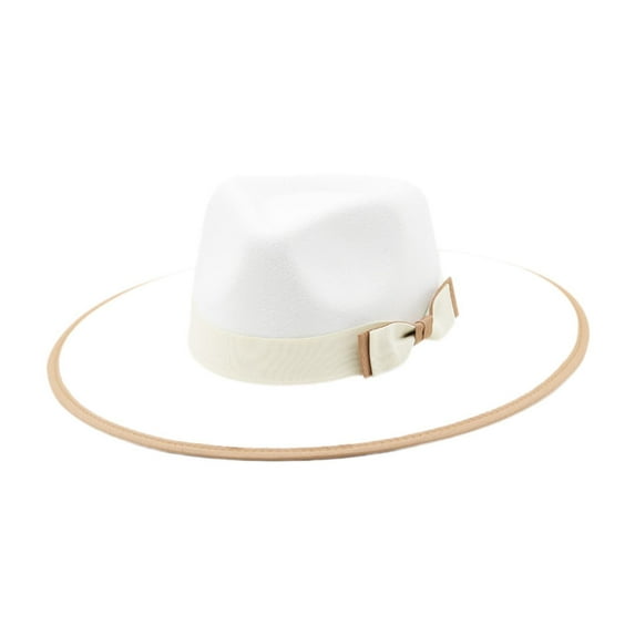 freneci Fedoras Lightweight Soft Women Jazz Hat for Park Holidays Travel Party Carnivals White