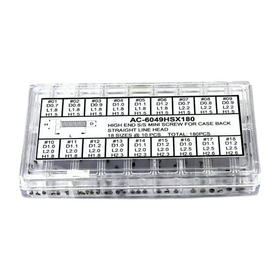 freneci Flat Head Screws for Case Back Repair Accessories Maintenance Slotted Screws