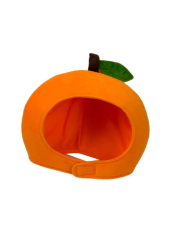 Fruit Headgear Hat Cartoon Birthday Party Hat for Gift Cosplay Roles Playing Orange