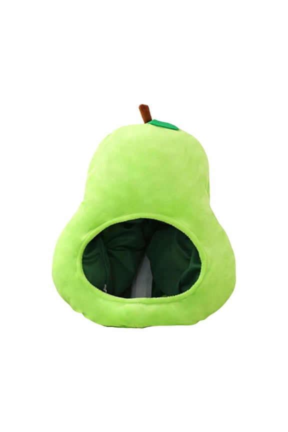 Fruit Headgear Pear Shaped Cartoon Funny Cosplay Party Favors Full Headgear Cap