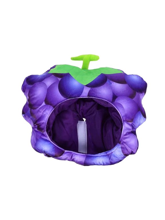 Grape Headgear Hat Plush Decorative Head Cover for Festivals Gift Stage Show