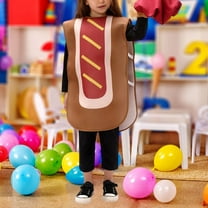 freneci Hot Dog Costume for Kids Reusable Prop Portable Halloween Costume Boys Girls XL