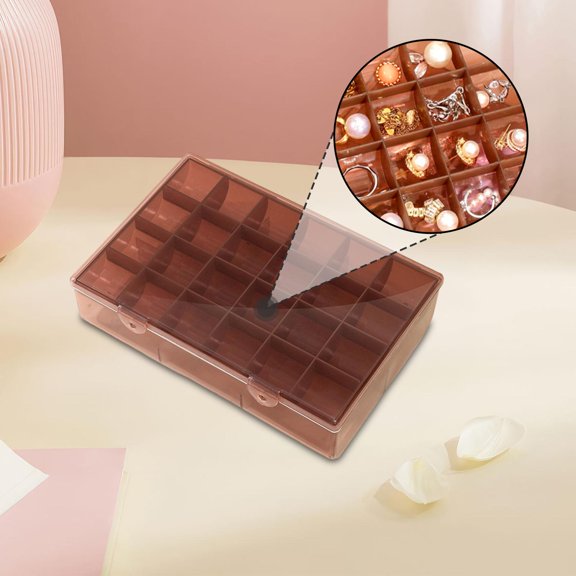 freneci Jewelry Box Gifts for Women Protective Transparent for Dresser Home Pendants amber