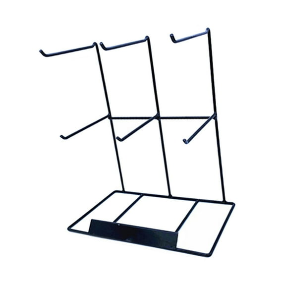 freneci Jewelry Display Stand Elegant Double Tier Holder for s Bracelet Ear Hooks black