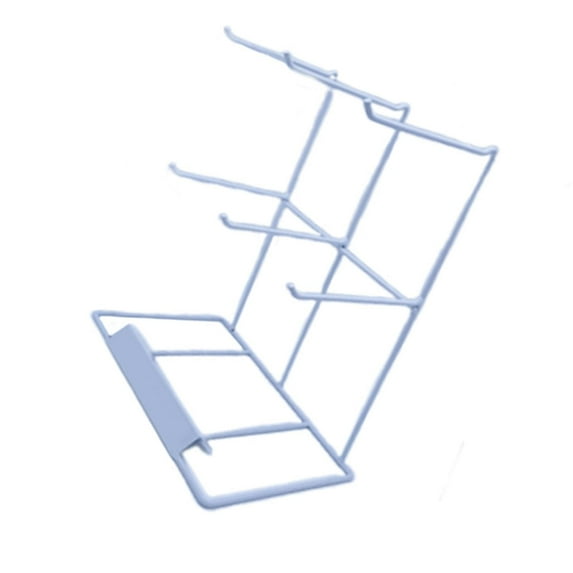 freneci Jewelry Display Stand Elegant Double Tier Holder for s Bracelet Ear Hooks white