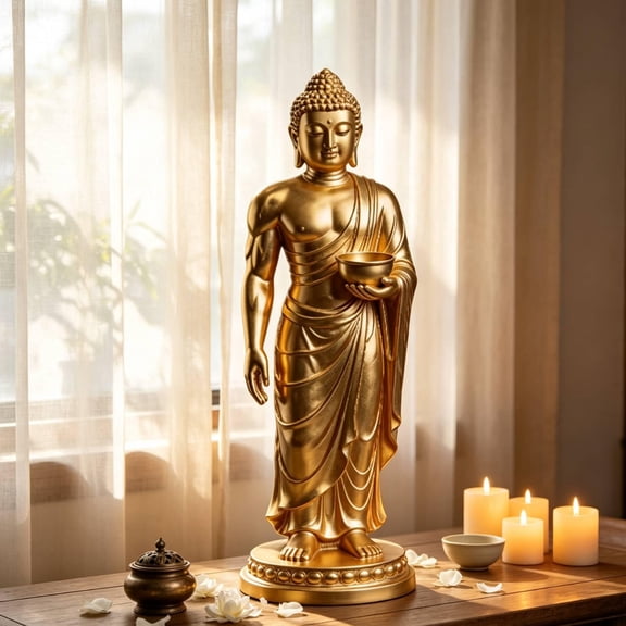 freneci Muscle Buddha Statue Buddha Figurine Creative Versatile Resin Craft Ornament for Style B