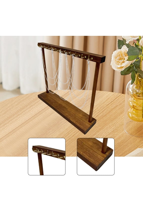 Necklace Display Holder DIY Assembly Hanging Hooks for Home Tabletop Dresser 12 Hooks