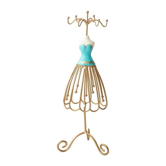 freneci Princess Jewelry Display for Countertop Bedroom Dressing Room Cyan Blue
