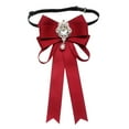 thumbnail image 1 of freneci Women Bow Tie for Ladies, Girl ,Adjustable Shirt Neck Ribbon, Versatile Neck Tie Dark Red, 1 of 8