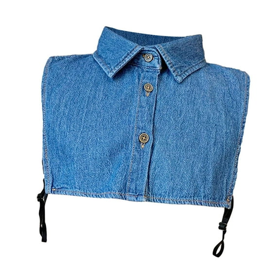 freneci Women Detachable Collar Removable Half Shirt Collar for Sportswear, Sweater Dress Shoulder 29 cm