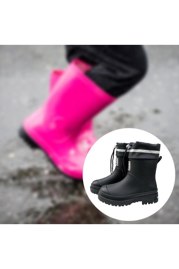 Women Rain Boots Waterproof Anti Slip Rainboots for Outside Traveling Hiking for 37 to 38 EU